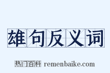 雄句反义词是什么意思的图片